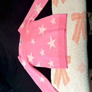 Peyton Bre pink star sweater